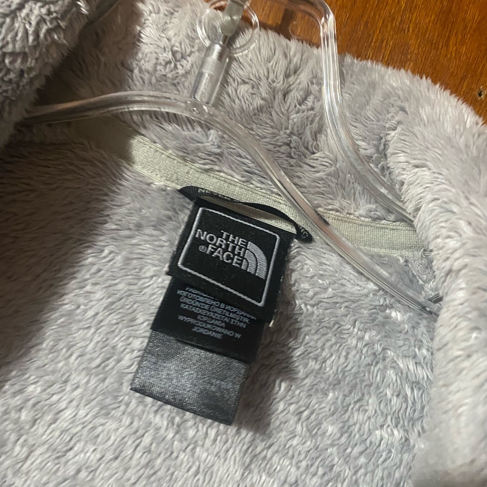 The North Face Gray Fleece Jacket with Pink Logo - Picture 3 of 7